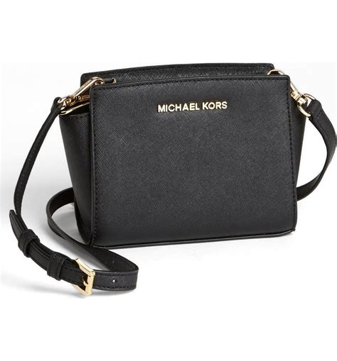 michael kors selma houndstooth saffiano leather mini messenger|Michael Kors Selma Bags & Handbags for Women .